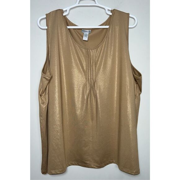 Catherine’s gold shimmer tank top size 5x C20-37 - Picture 1 of 4